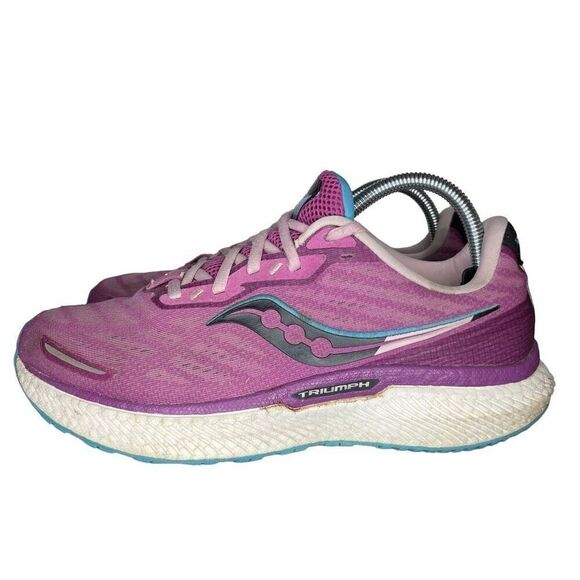 Saucony Womens Triumph 19 S10678-20 Purple Running Shoes Sneakers Size 9.5 - Picture 2 of 9